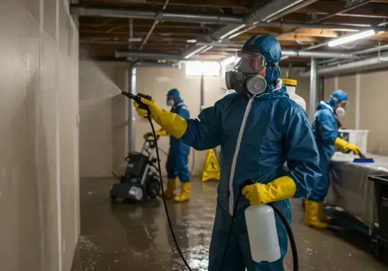 Basement Sanitization and Antimicrobial Treatment process in Glenolden, PA