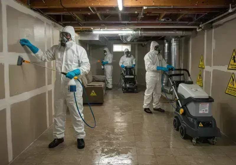 Basement Moisture Removal and Structural Drying process in Glenolden, PA